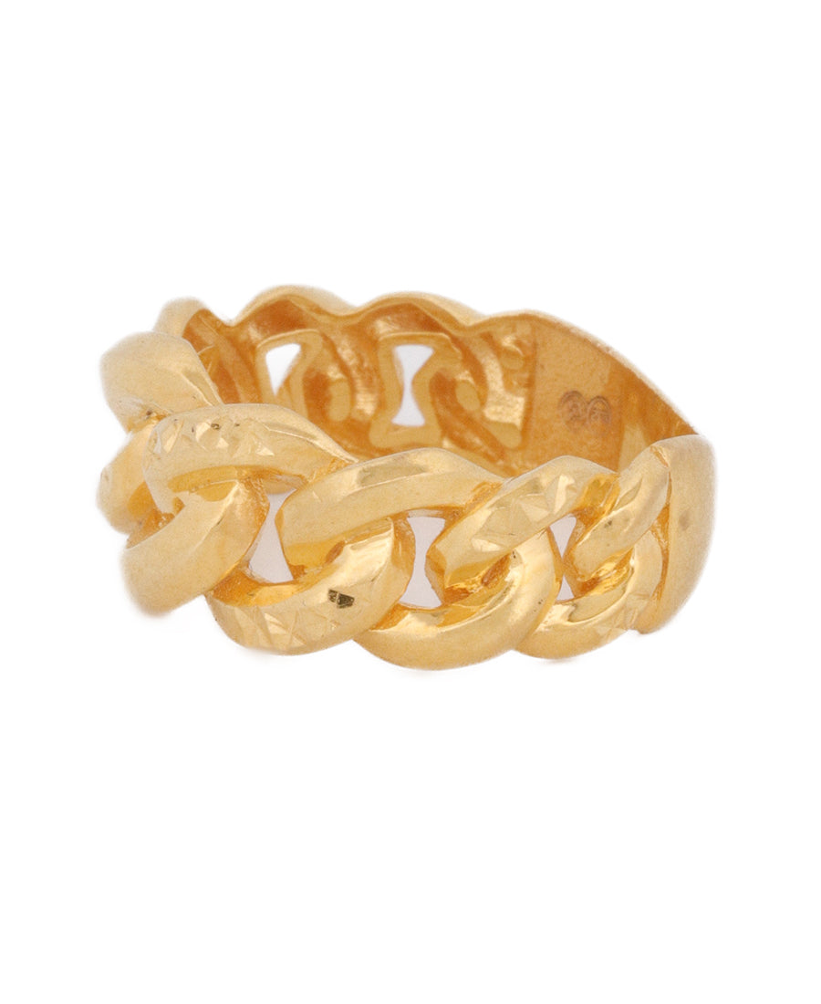 21K Gold Chain Link Ring – 4.4g | Bigeasy Jewellers
